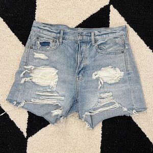 AE Distressed Mom Jean Shorts